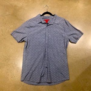🔥Sale🔥Short Sleeve Button Up Steel Gray Shirt